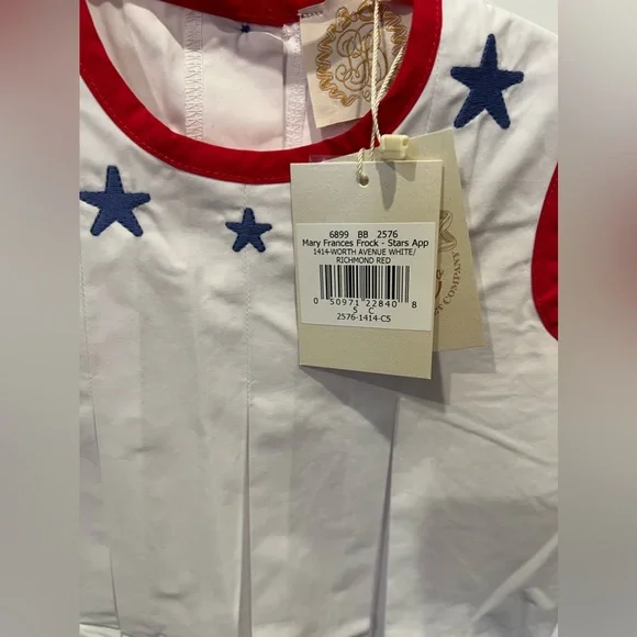 NWT The Beaufort Bonnet Company Mary Frances Frock - Stars App Size 5 - Picture 2 of 9